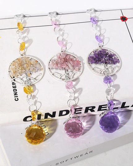 Crystal Sun Catchers Wind Chimes - Rainbow Light Catching Outdoor Decor
