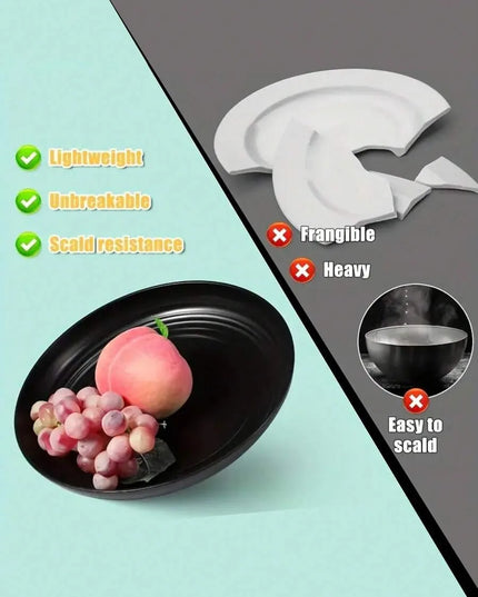 4/16/24pcs Reusable Tableware Set - Eco-Friendly Plates, Bowls, Cups