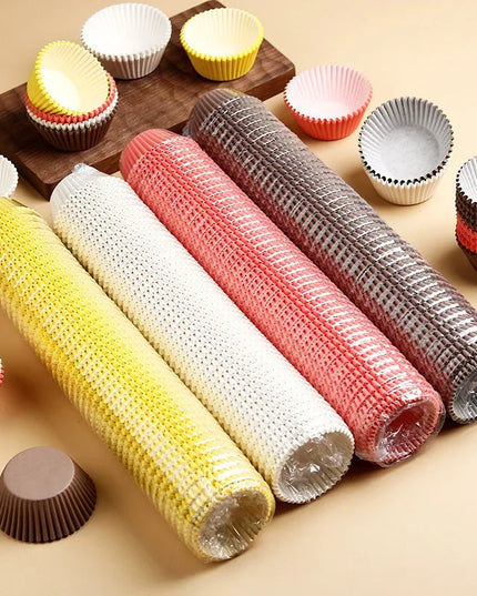 100pcs Disposable Muffin Cups Egg Tart Molds