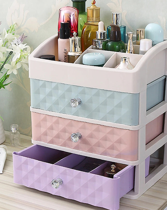 Modishion Multifunctional Plastic Cosmetic Storage Box - 4 Layers Storage