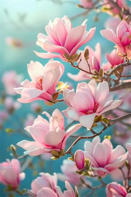 Modern HD Magnolia Flowers Canvas Art - Unframed Wall Decoration