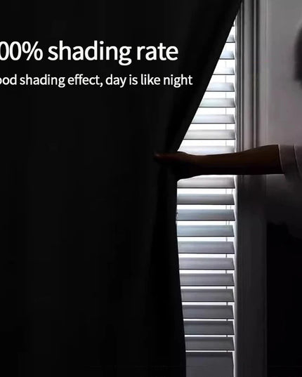 Simple Blackout Bedroom Curtains - High Shading, Self-Adhesive Design