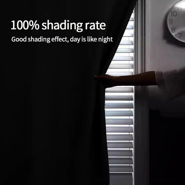 Simple Blackout Bedroom Curtains - High Shading, Self-Adhesive Design