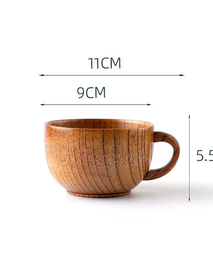 Handmade Wooden Big Belly Cups - Eco-Friendly Drinkware for Beer, Tea & Coffee