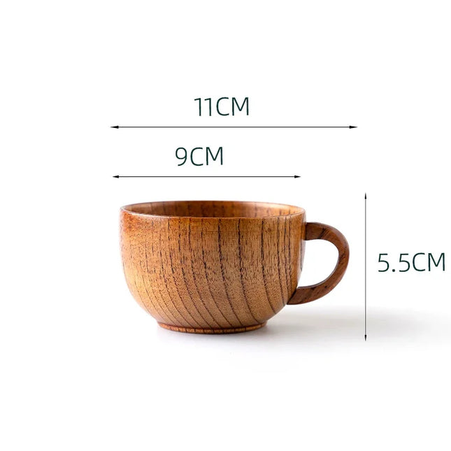 Handmade Wooden Big Belly Cups - Eco-Friendly Drinkware for Beer, Tea & Coffee