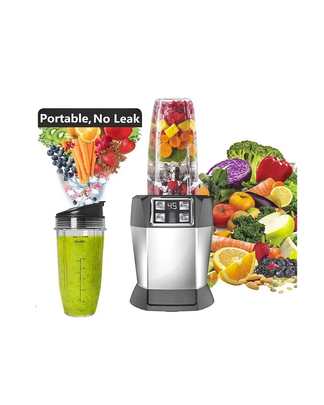 Y21A Replacement 24Oz Cups with Spout Lid for Nutri Ninja Blenders