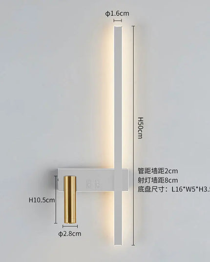Modern Black & White Wall Lamp - Minimalist LED Light Fixture