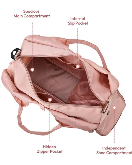 Modishion Large Capacity Waterproof Gym Bag - Stylish & Versatile