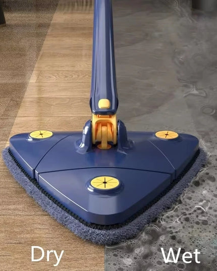 Triangle 360 Adjustable Telescopic Cleaning Mop - Eco-Friendly Brush Tool