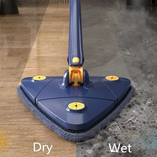 Triangle 360 Adjustable Telescopic Cleaning Mop - Eco-Friendly Brush Tool