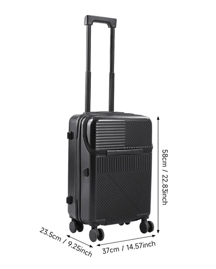 Modishion 20 Inch Carry-On Luggage - TSA Lock, USB Charging Port