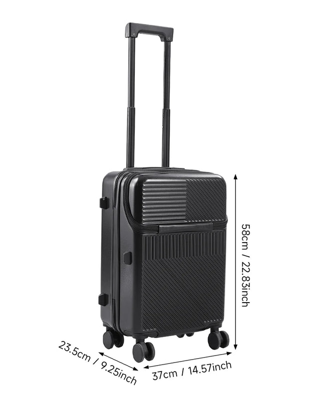 Modishion 20 Inch Carry-On Luggage - TSA Lock, USB Charging Port