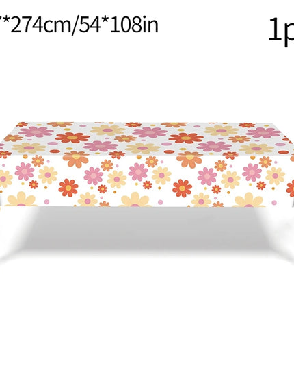 24Pcs Pink Daisy Disposable Party Plates & Cups - Perfect for Weddings & Events