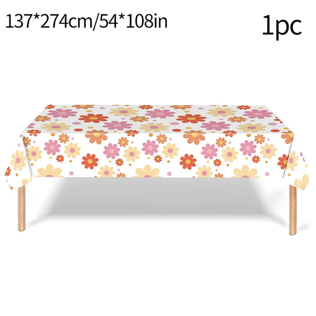 24Pcs Pink Daisy Disposable Party Plates & Cups - Perfect for Weddings & Events