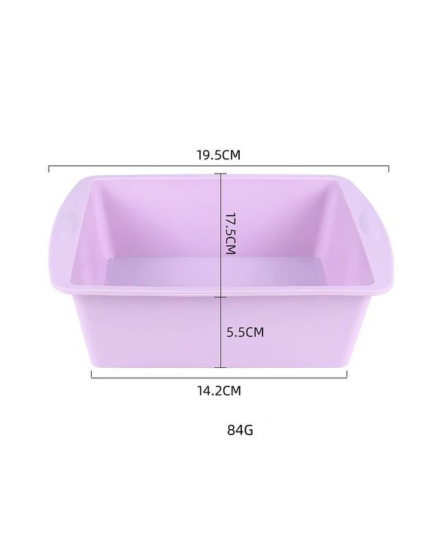 Eco-Friendly Silicone Baking Tray - Easy Demold Square Cake Mold