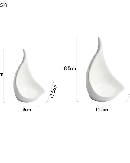 Creative Ceramic Dinner Plates - Irregular Design for Sushi & Snacks