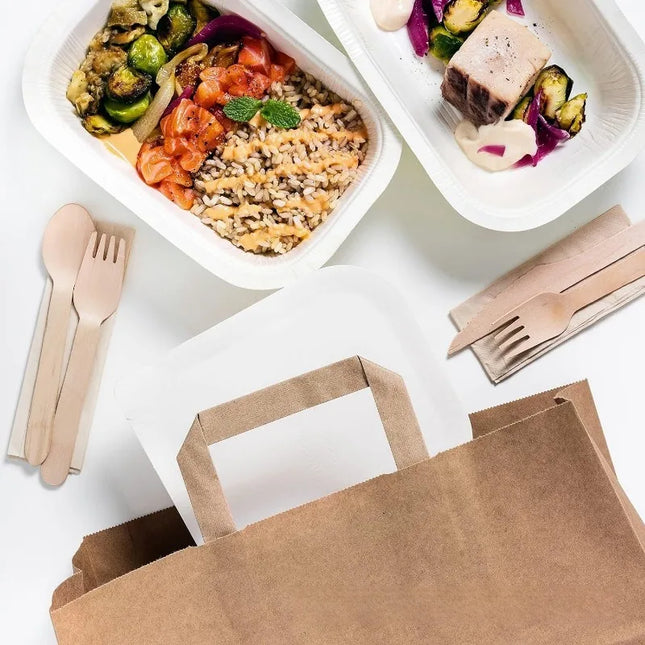 50Pcs Disposable Wooden Cutlery