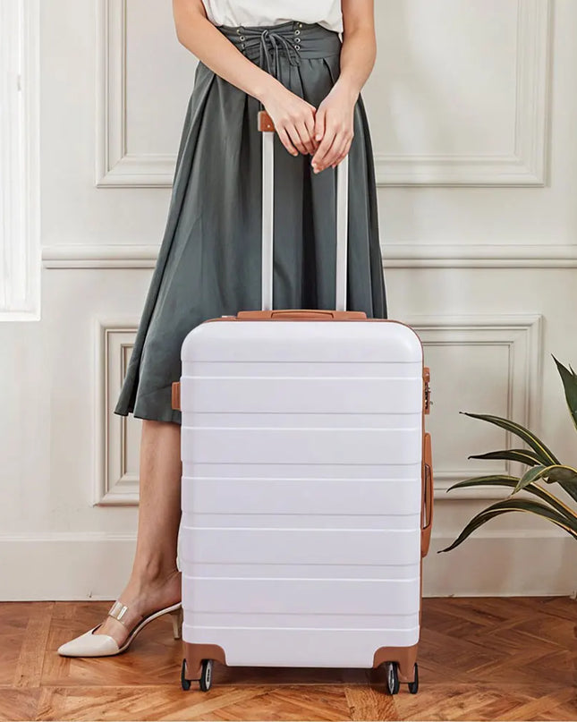 Modishion 4-Piece Carry-On Suitcase Set - Durable Hardshell Travel Trolley