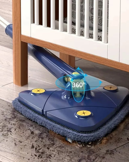 Triangle 360 Adjustable Telescopic Cleaning Mop - Eco-Friendly Brush Tool