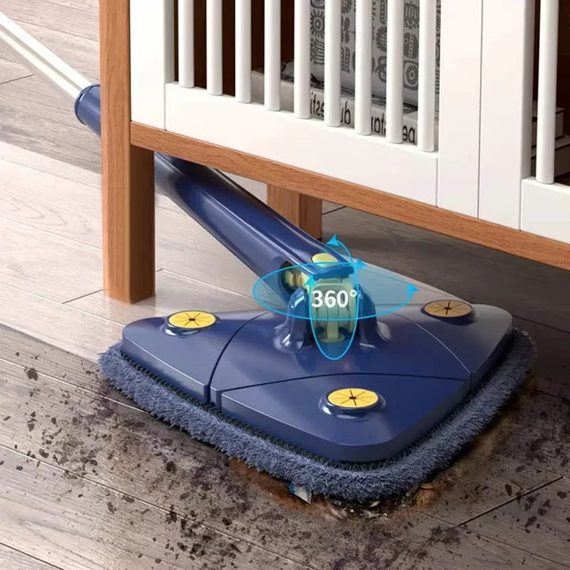 Triangle 360 Adjustable Telescopic Cleaning Mop - Eco-Friendly Brush Tool