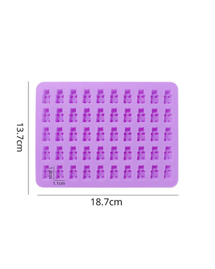 50 Eco-Friendly Little Bear Silicone Soap Molds - DIY Cake & Candy