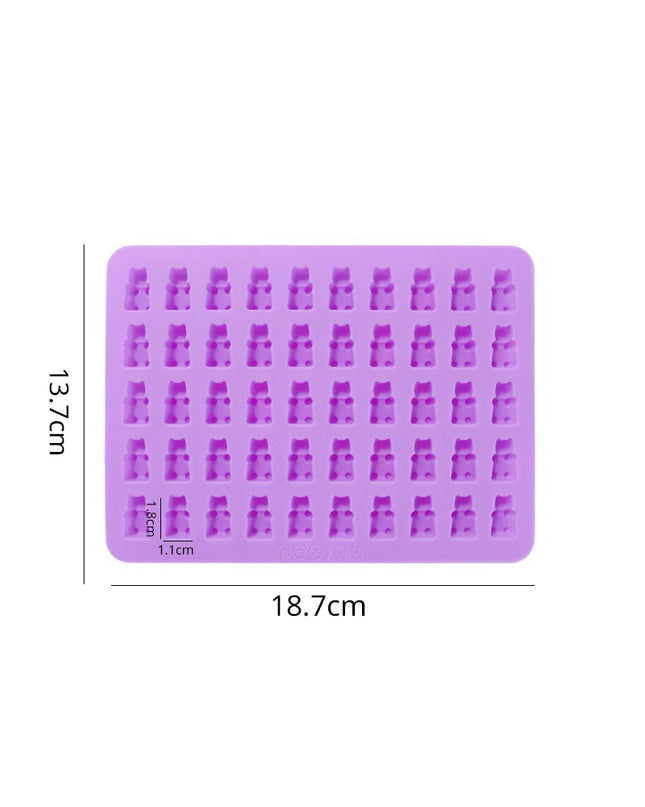 50 Eco-Friendly Little Bear Silicone Soap Molds - DIY Cake & Candy