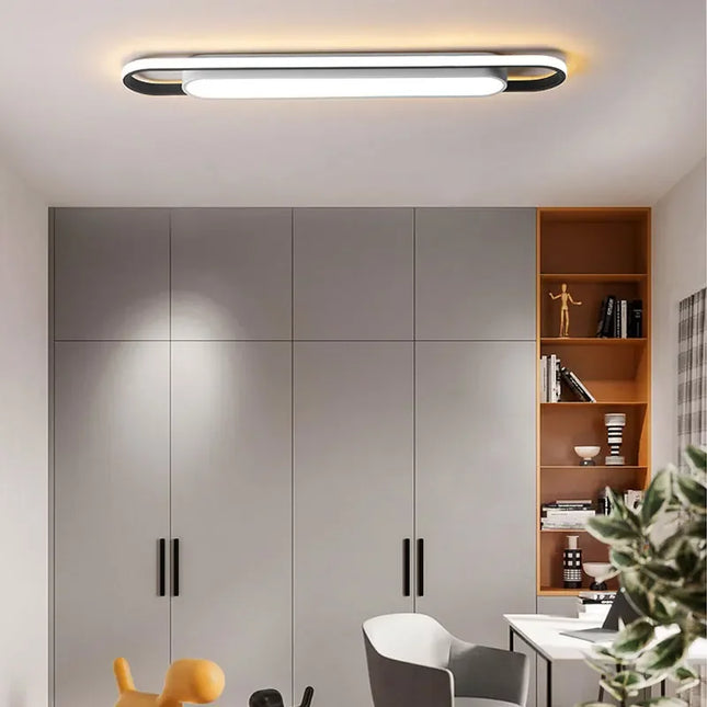 Modern LED Ceiling Light for Living Room -  Long Strip, Minimalist Design