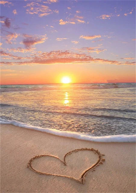Sunset Beach Seascape Canvas Print - Nordic Landscape Wall Art Decor