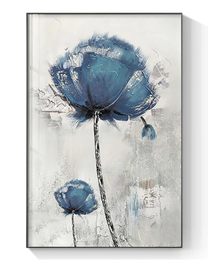 Scandinavian Flower Canvas Print - Abstract Wall Art for Living Room Decor