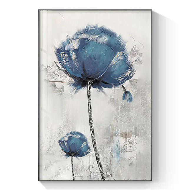Scandinavian Flower Canvas Print - Abstract Wall Art for Living Room Decor