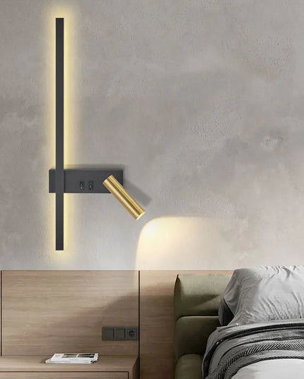 Modern Black & White Wall Lamp - Minimalist LED Light Fixture