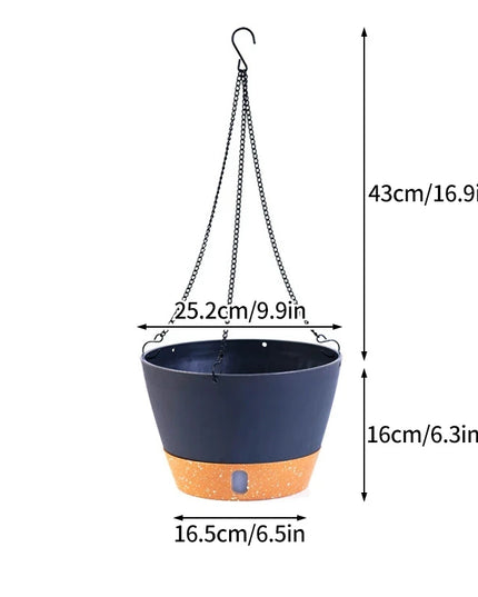 Modern Hanging Basket Flowerpot for Chlorophytum - Green Plant Decor