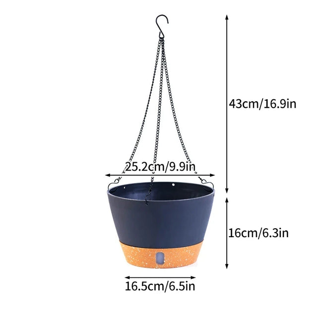 Modern Hanging Basket Flowerpot for Chlorophytum - Green Plant Decor