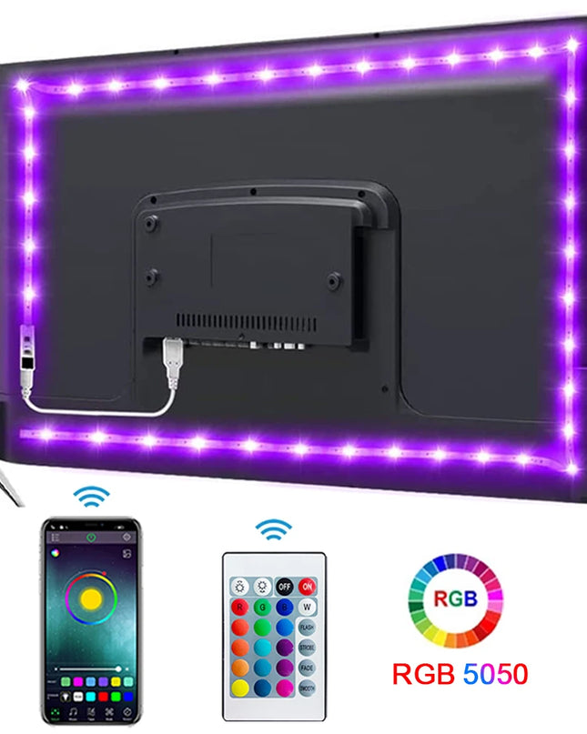 Mikenoon RGB LED Strip Light - Flexible Self-Adhesive 5V Tape