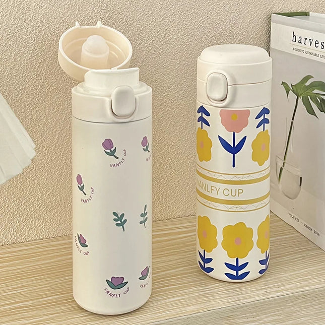 500ml Stainless Steel Thermal Bouncing Cover Bottle