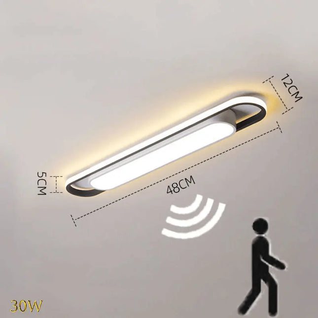 Modern LED Ceiling Light for Living Room -  Long Strip, Minimalist Design