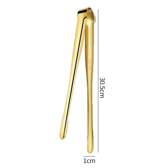 2Pcs Kitchen Tongs Stainless Steel Barbecue Tongs