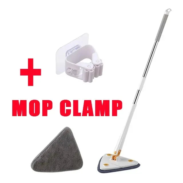 Triangle 360 Adjustable Telescopic Cleaning Mop - Eco-Friendly Brush Tool
