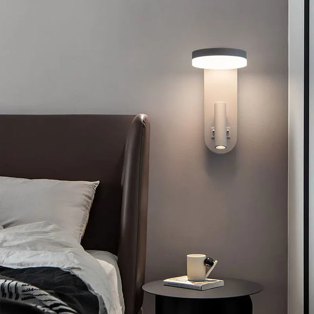 Modern Black and White Wall Lamp - Rotatable Spotlight, Stylish Design