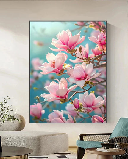 Modern HD Magnolia Flowers Canvas Art - Unframed Wall Decoration
