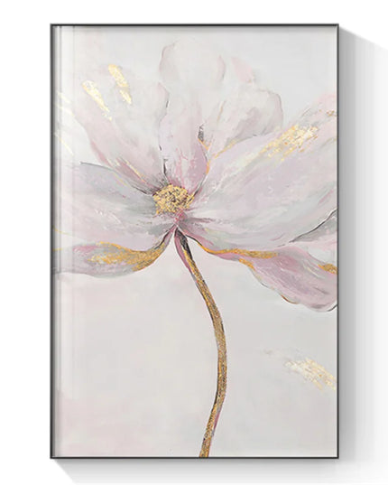 Scandinavian Flower Canvas Print - Abstract Wall Art for Living Room Decor