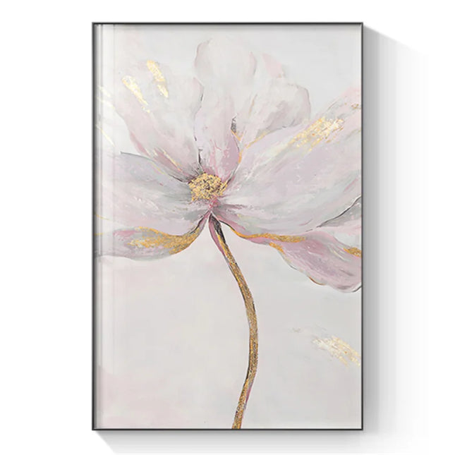 Scandinavian Flower Canvas Print - Abstract Wall Art for Living Room Decor