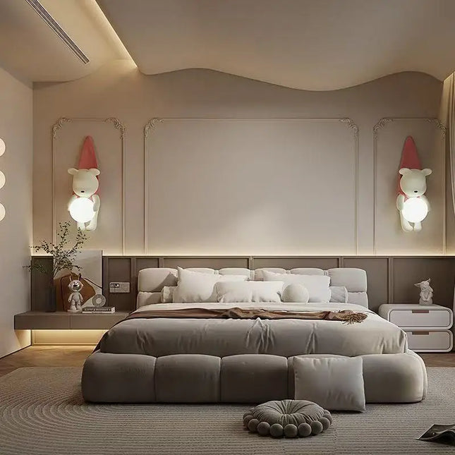 Modern LED Wall Lamp - Pink & Yellow - Dimmable Bedroom Decor