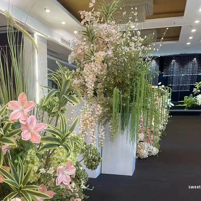 Simulation Green Plants Artificial Weeping Willow Fake Plants Branch Wedding Background Decoration Stage Arrangement Decorative