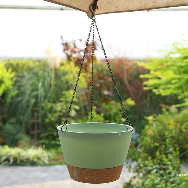 Modern Hanging Basket Flowerpot for Chlorophytum - Green Plant Decor