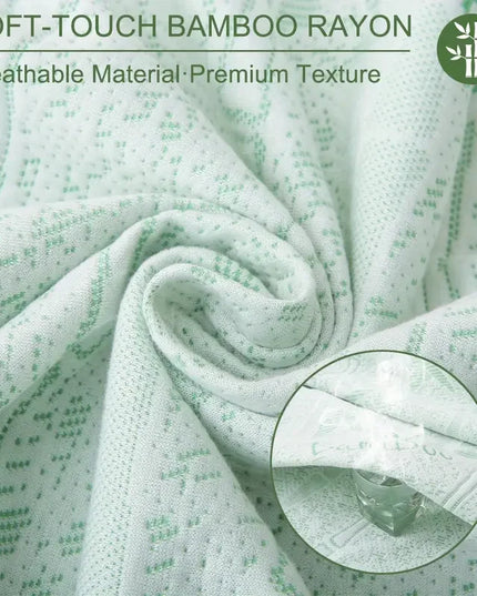 Anqianny Bamboo Fiber Mattress Protector - Waterproof, Ultra-Soft Cover