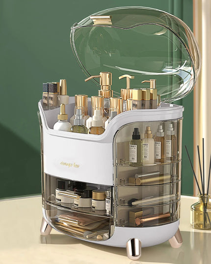Modishion Large Capacity Cosmetics Storage Box - Dustproof & Stylish