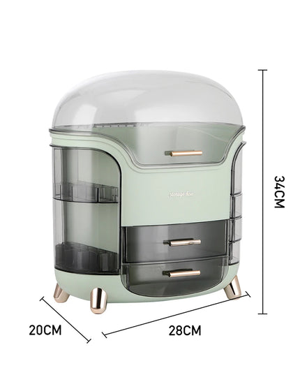 Modishion Large Capacity Cosmetics Storage Box - Dustproof & Stylish