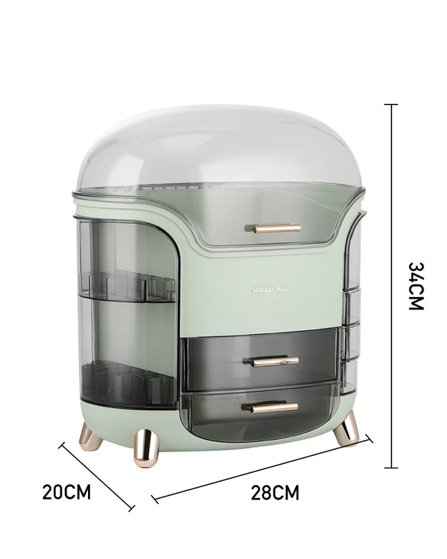 Modishion Large Capacity Cosmetics Storage Box - Dustproof & Stylish