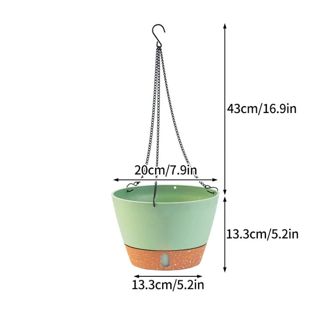 Modern Hanging Basket Flowerpot for Chlorophytum - Green Plant Decor